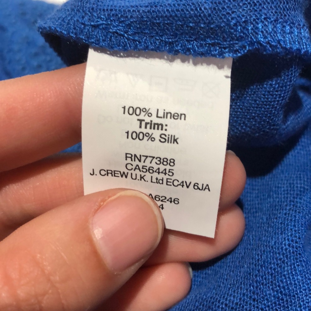 J.Crew 100% linen and silk blue shirt size xs - Picture 8 of 8